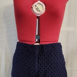 RW&CO. Navy Blue Eyelet Shorts